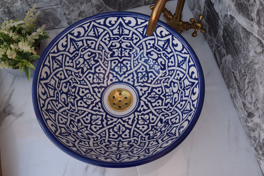 Ceramic sink Blue, Bathroom vessel & Kitchen