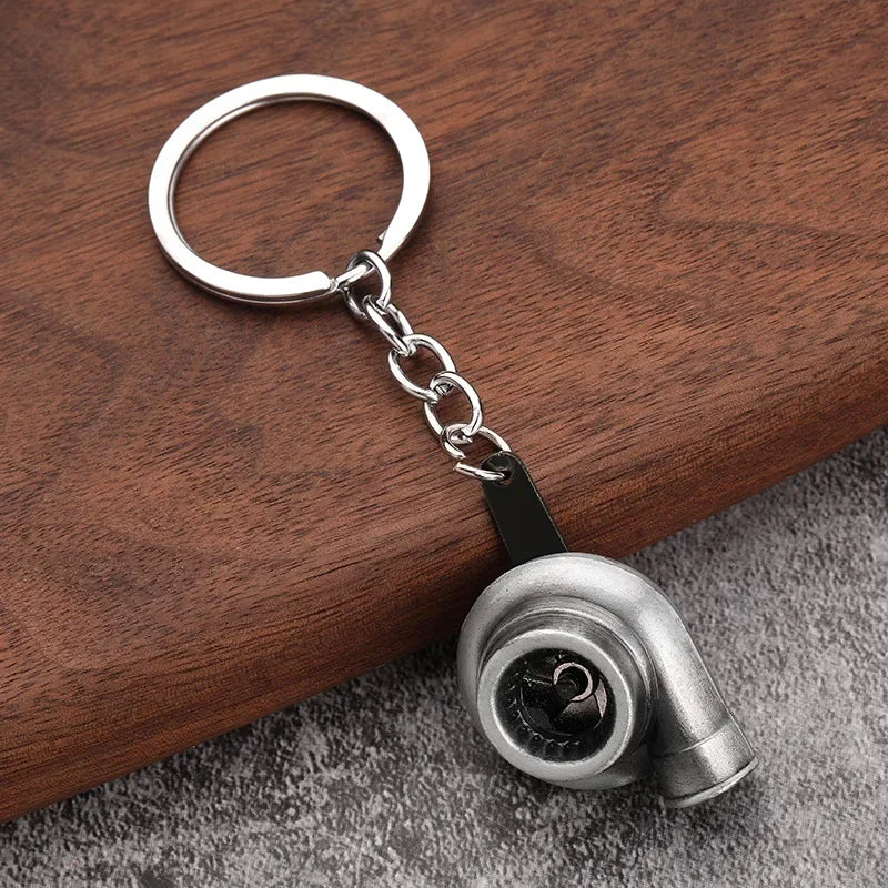Zinc Alloy Turbo Gearbox Brake Disc Keychain - Stylish Car Accessory for Men & Dads, Perfect Birthday Gift