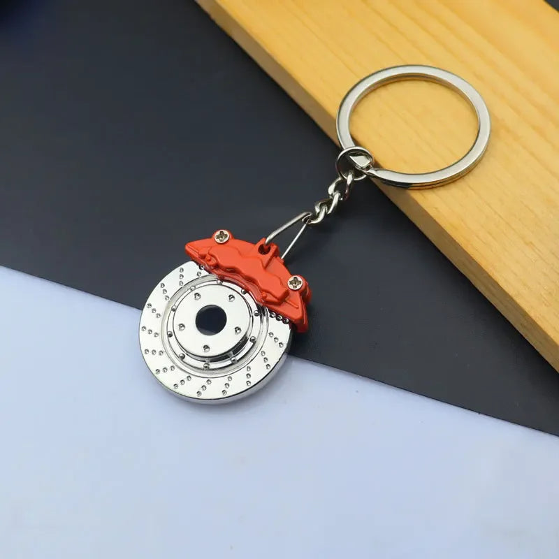 Zinc Alloy Turbo Gearbox Brake Disc Keychain - Stylish Car Accessory for Men & Dads, Perfect Birthday Gift