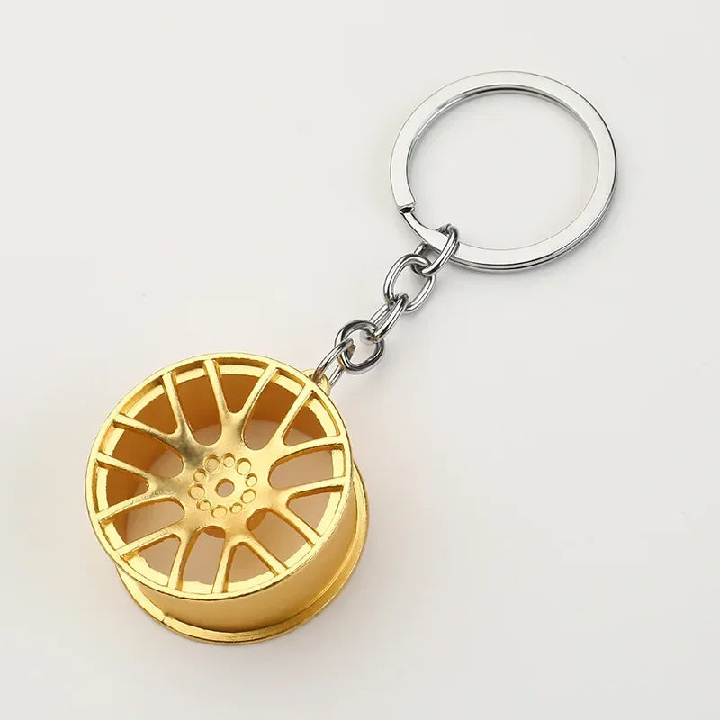 Zinc Alloy Turbo Gearbox Brake Disc Keychain - Stylish Car Accessory for Men & Dads, Perfect Birthday Gift