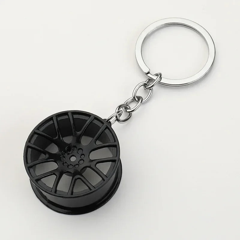 Zinc Alloy Turbo Gearbox Brake Disc Keychain - Stylish Car Accessory for Men & Dads, Perfect Birthday Gift