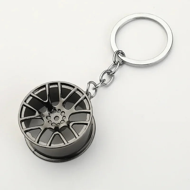 Zinc Alloy Turbo Gearbox Brake Disc Keychain - Stylish Car Accessory for Men & Dads, Perfect Birthday Gift