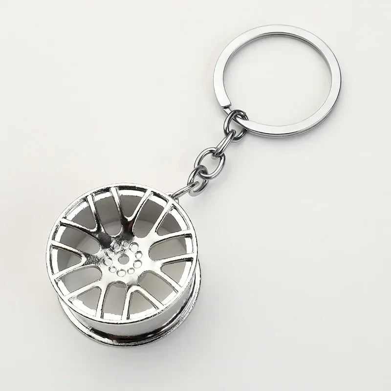 Zinc Alloy Turbo Gearbox Brake Disc Keychain - Stylish Car Accessory for Men & Dads, Perfect Birthday Gift