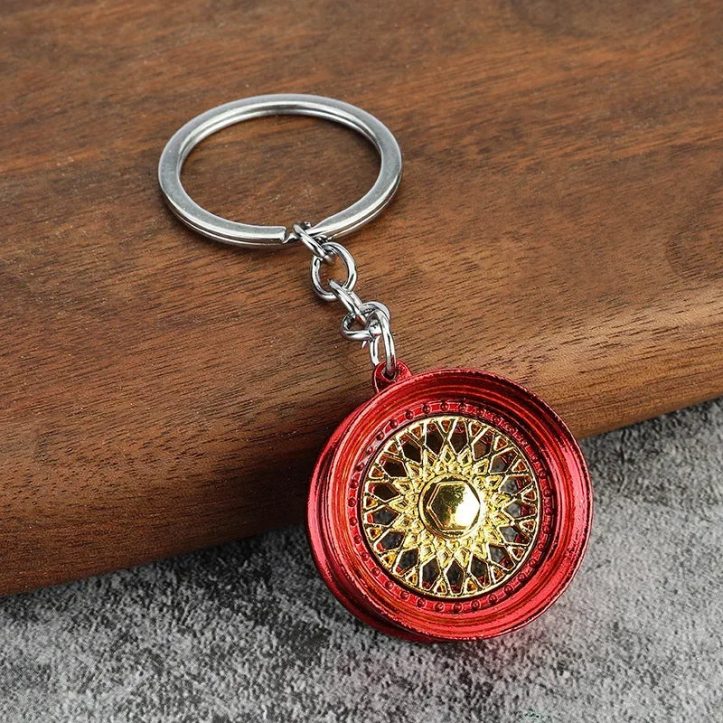 Zinc Alloy Turbo Gearbox Brake Disc Keychain - Stylish Car Accessory for Men & Dads, Perfect Birthday Gift