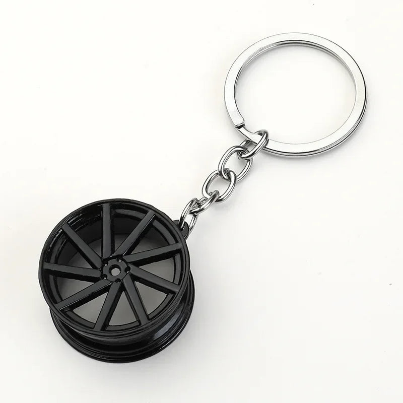 Zinc Alloy Turbo Gearbox Brake Disc Keychain - Stylish Car Accessory for Men & Dads, Perfect Birthday Gift