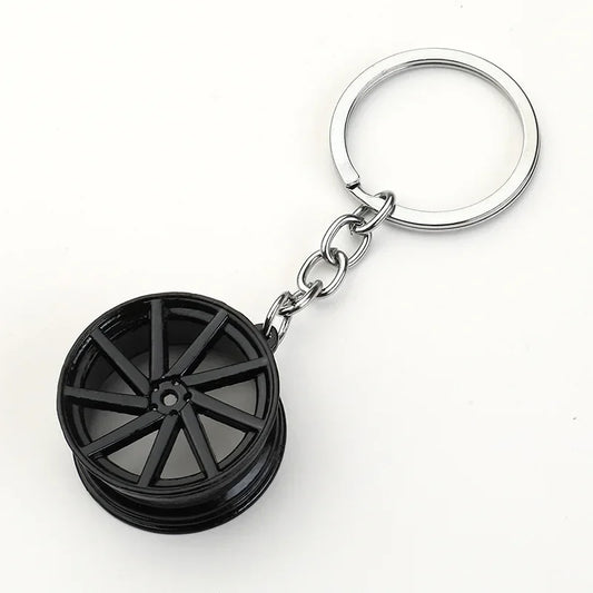 Zinc Alloy Turbo Gearbox Brake Disc Keychain - Stylish Car Accessory for Men & Dads, Perfect Birthday Gift