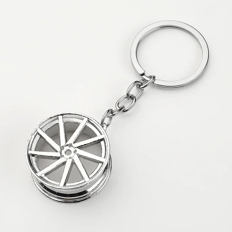 Zinc Alloy Turbo Gearbox Brake Disc Keychain - Stylish Car Accessory for Men & Dads, Perfect Birthday Gift